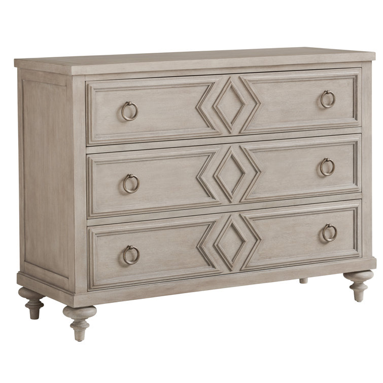 Malibu Transitional 3-Drawer Beige Dresser with Soft Close