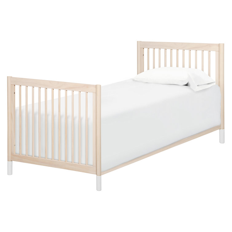 Washed Natural Pine 4-in-1 Convertible Mini Crib
