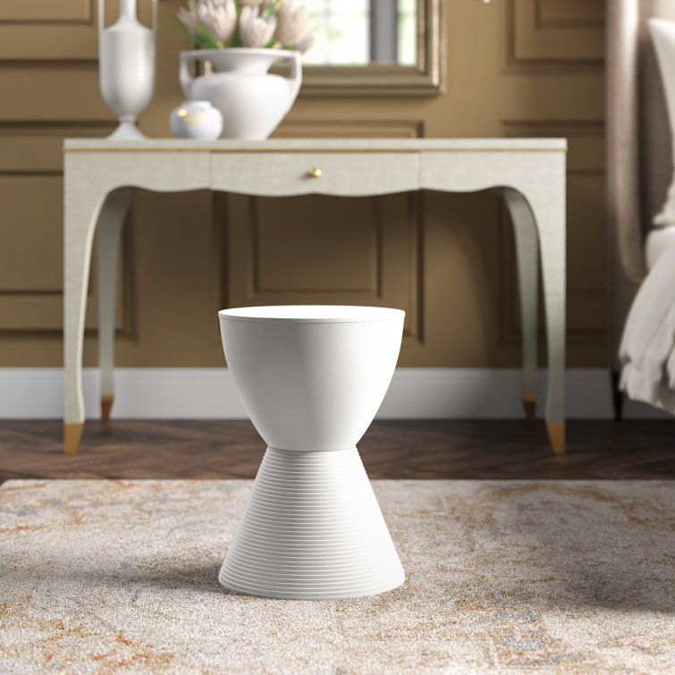 Wax White Polypropylene Prince Aha Stool by Philippe Starck