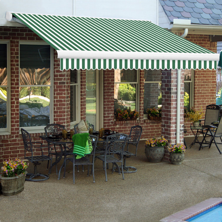 Key West Full-Cassette Motorized Retractable Awning, 10' x 8', White