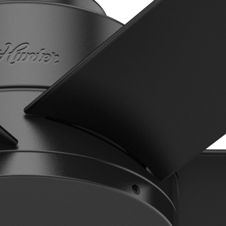 Kennicott Matte Black 44" Outdoor Ceiling Fan with Wall Control