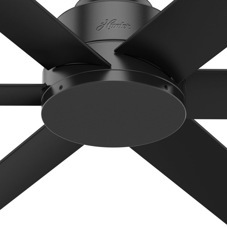 Kennicott Matte Black 44" Outdoor Ceiling Fan with Wall Control