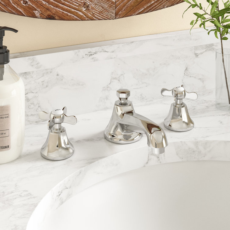 Essex 8" Traditional Polished Chrome Widespread Bathroom Faucet