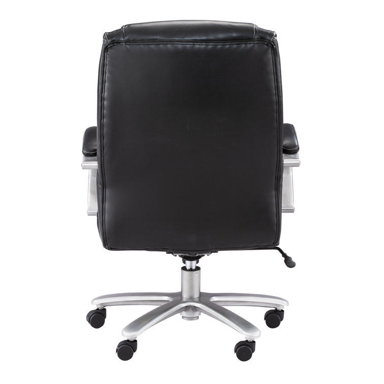 Executive High-Back Swivel Chair in Black Bonded Leather