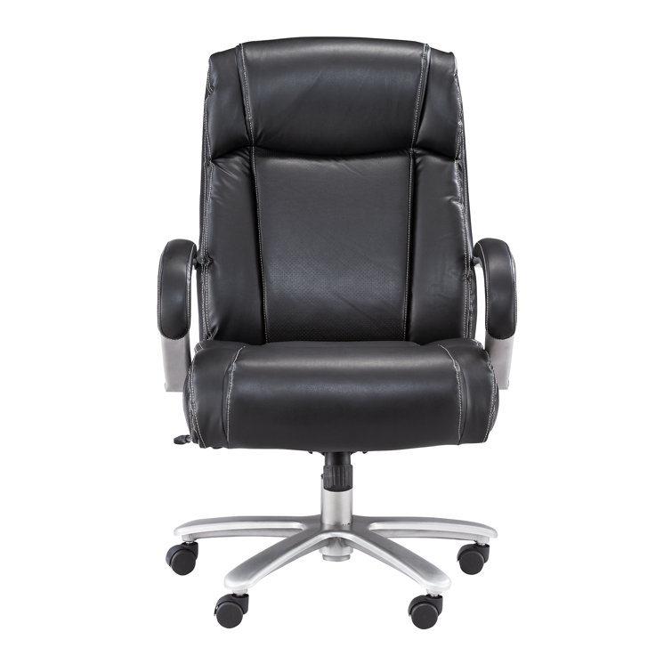 Executive High-Back Swivel Chair in Black Bonded Leather