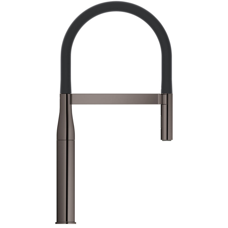 Modern Gold Metal Kitchen Faucet with Pull-out Spray
