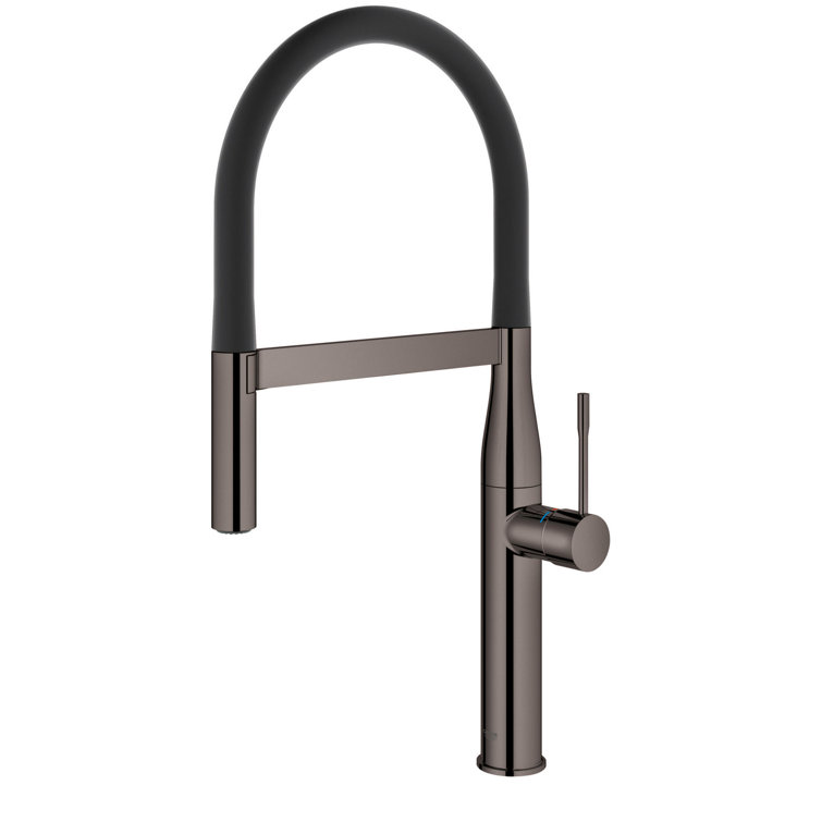 Modern Gold Metal Kitchen Faucet with Pull-out Spray