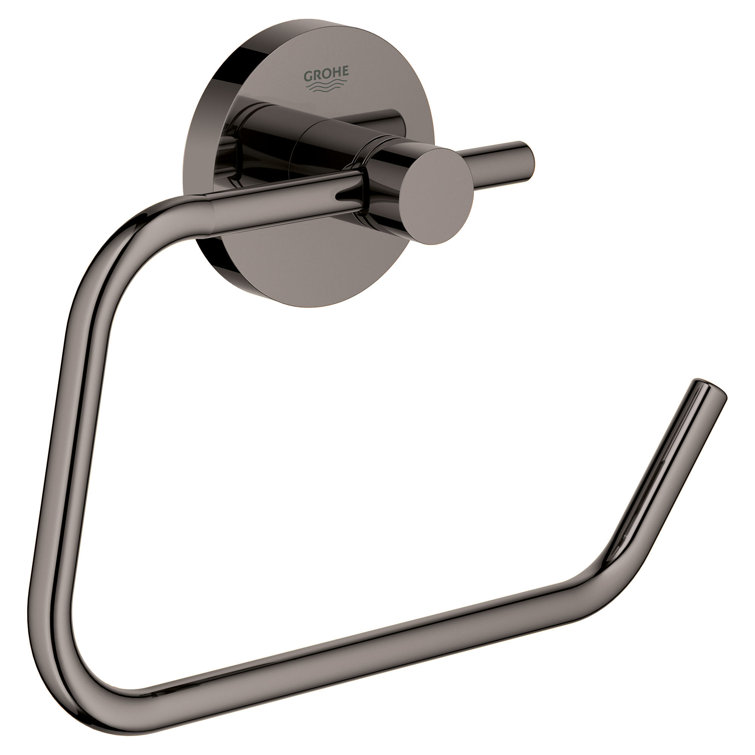 Hard Graphite Modern Wall-Mounted Metal Toilet Paper Holder