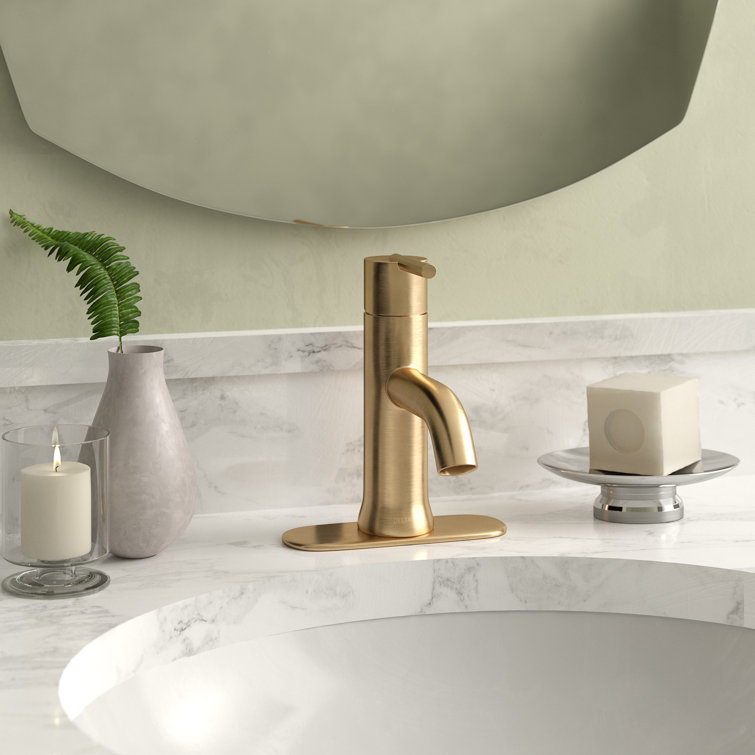 Delta Trinsic Modern Stainless Steel & Bronze Bathroom Faucet