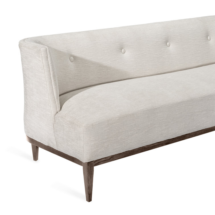 Pearl Fabric Armless Sofa with Wood Frame, 80.5"