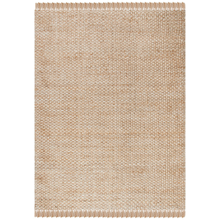 Natural Ivory Flat Woven Wool and Jute Rug