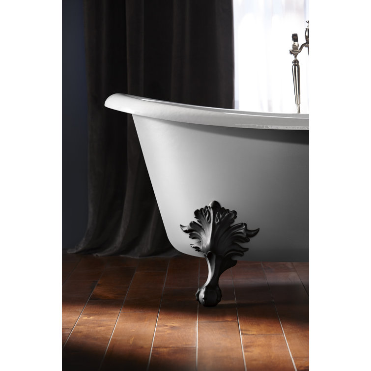 White Cast Iron Clawfoot Freestanding Bathtub