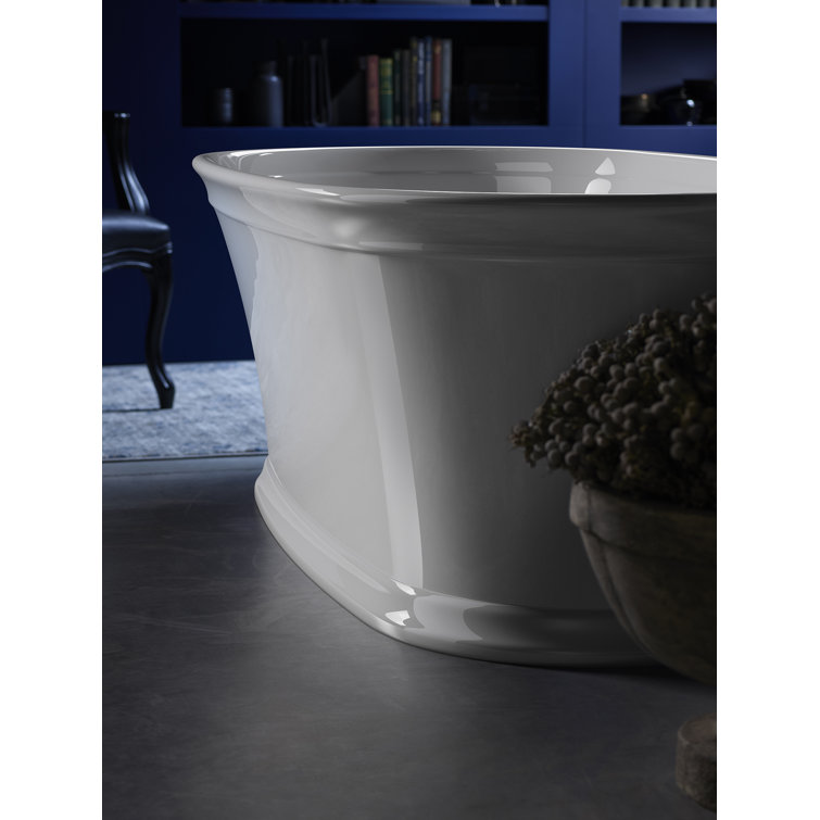 Memoirs White 66" Freestanding Soaking Bathtub