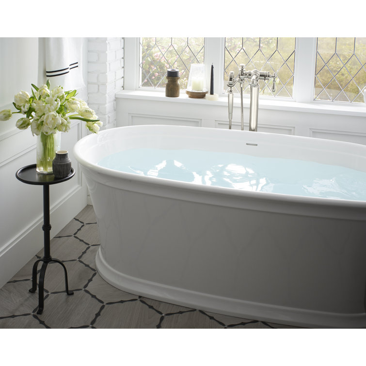 Memoirs White 66" Freestanding Soaking Bathtub