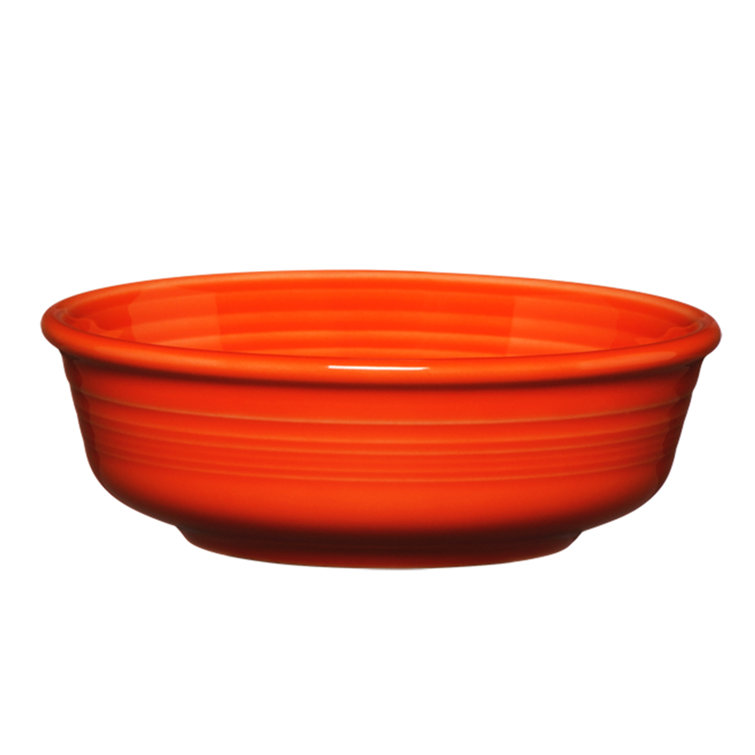 Poppy Orange Classic Ceramic Cereal/Salad Bowl 14.25 oz