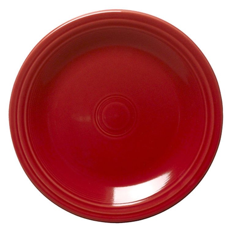 Scarlet Glazed Ceramic 10.5" Dinner Plate