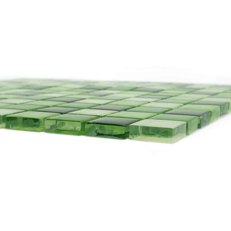 Green Glass Mosaic Tile Sheet for Bathroom and Kitchen