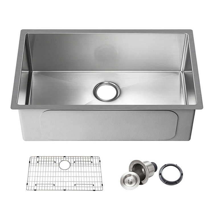 28'' Rectangular Undermount Single Bowl Stainless Steel Kitchen Sink