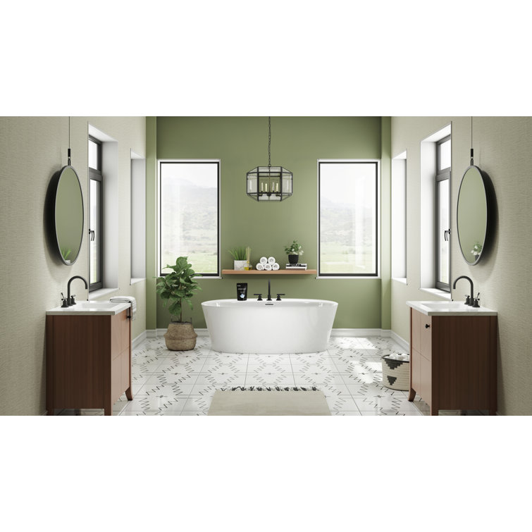 Amalia 67" White Freestanding Acrylic Soaking Tub
