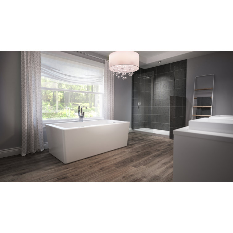 Bianca 66" White Acrylic Freestanding Soaking Bathtub