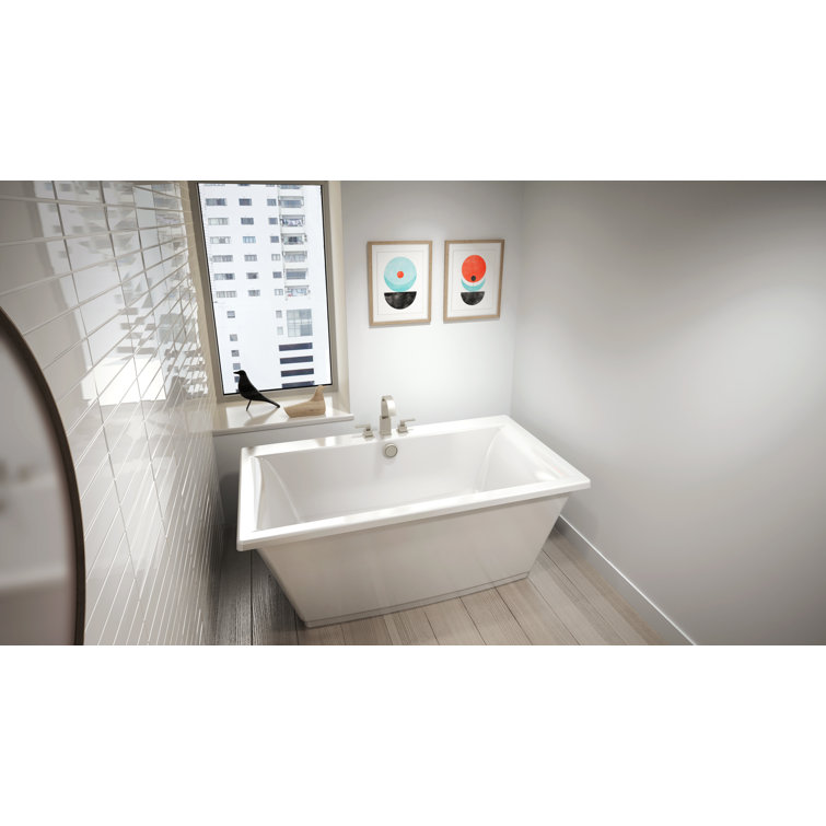 Fiore 66" White Acrylic Freestanding Soaking Bathtub