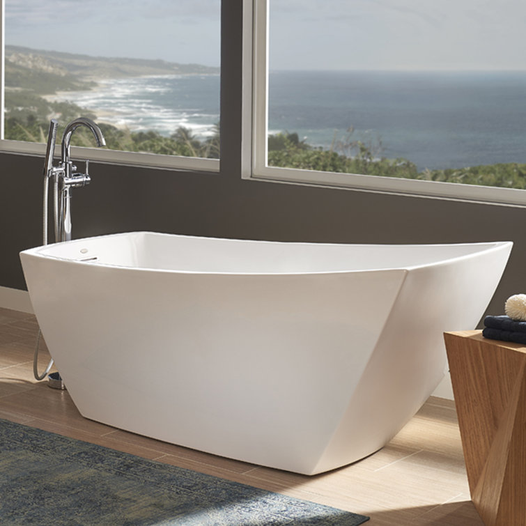 Stella 67" White Acrylic Freestanding Soaking Bathtub
