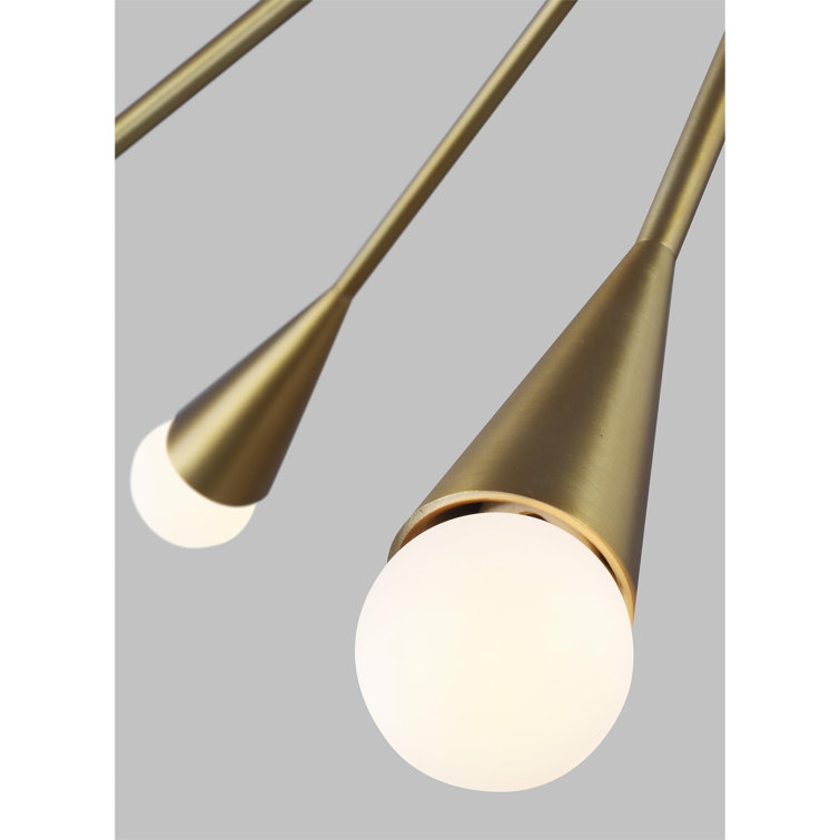 Burnished Brass 12-Light Sputnik Chandelier
