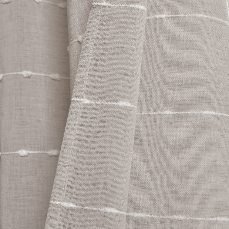 Gray Sheer Polyester Grommet Window Curtain Panels, 38" x 84"