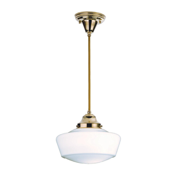 Polished Brass Mini Globe Pendant Light with Glass Shade