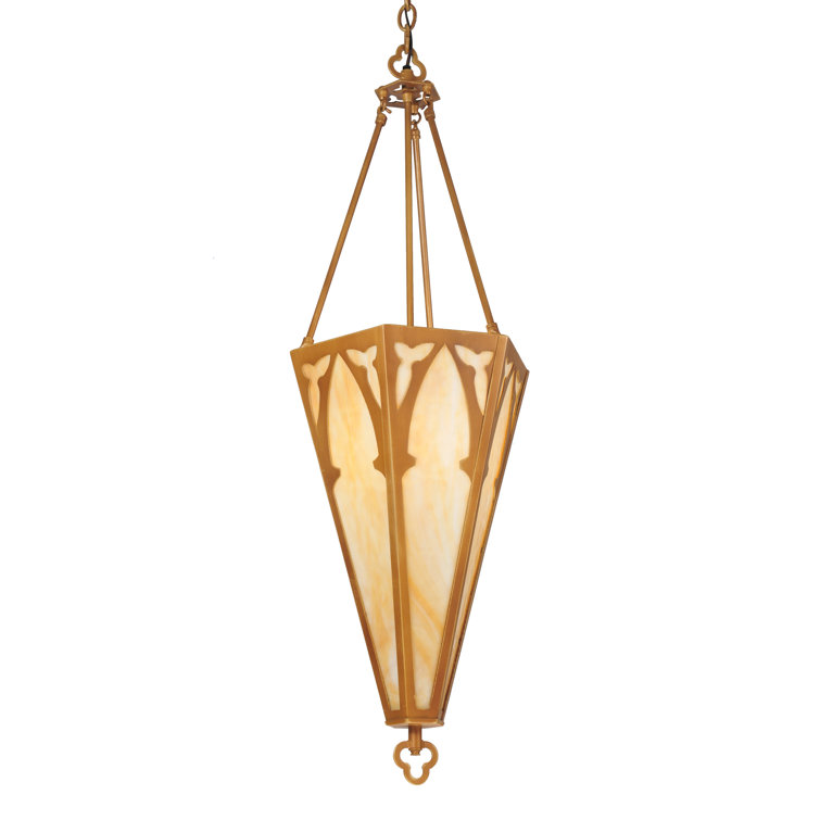 Sahara Gold 46'' Beige Art Glass Inverted Pendant