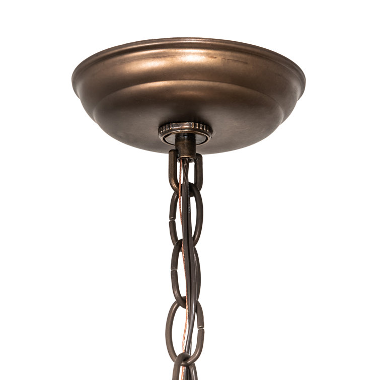 Balsam Pine 4-Light Glass Drum Chandelier - Indoor/Outdoor Energy Star