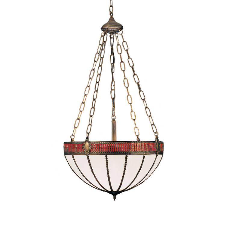 Scarlet Dragonfly 36" Bronze Gothic Inverted Pendant Light