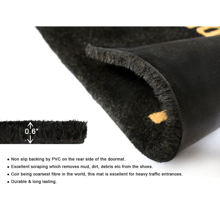Hemmings Hello/Goodbye Coir Non-Slip Outdoor Doormat
