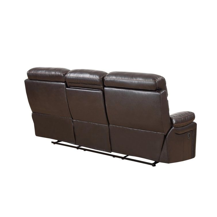 Gray Faux Leather Tufted Sleeper Loveseat with Metal Frame