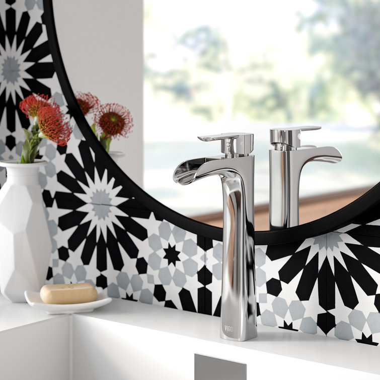 Niko 10.5'' Chrome Modern Single-Hole Vessel Bathroom Faucet