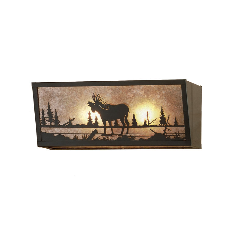 Craftsman Brown 16'' North Woods Moose Vanity Light