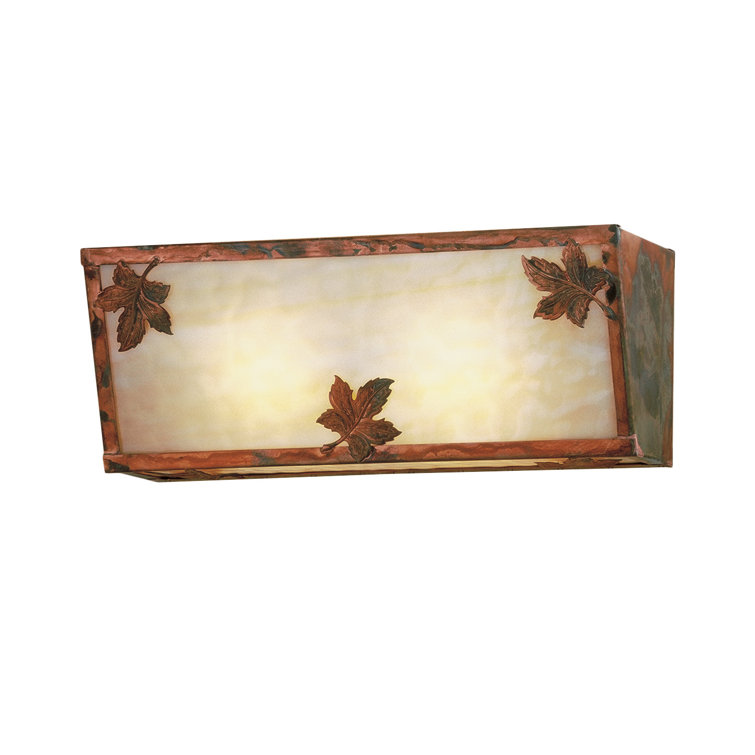 Craftsman Style Maple Leaf 2-Light 16" Vanity Bath Bar