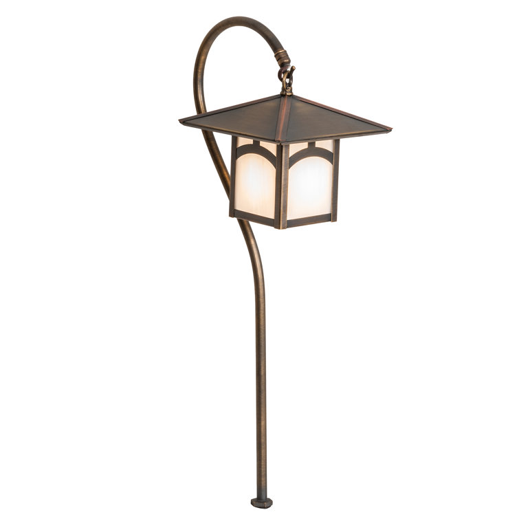 Seneca 23'' Antique Copper Pathway Light with Tortoiseshell Shade