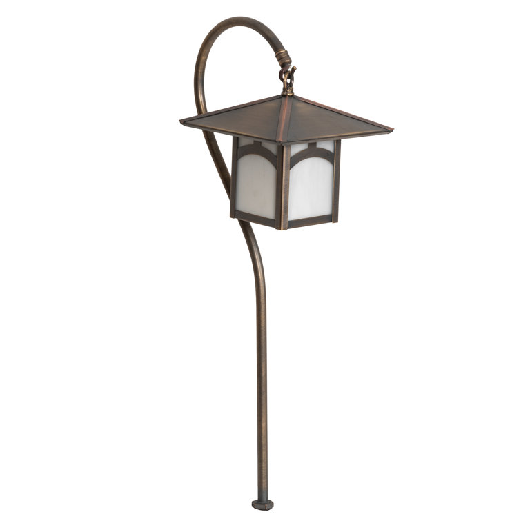 Seneca 23'' Antique Copper Pathway Light with Tortoiseshell Shade