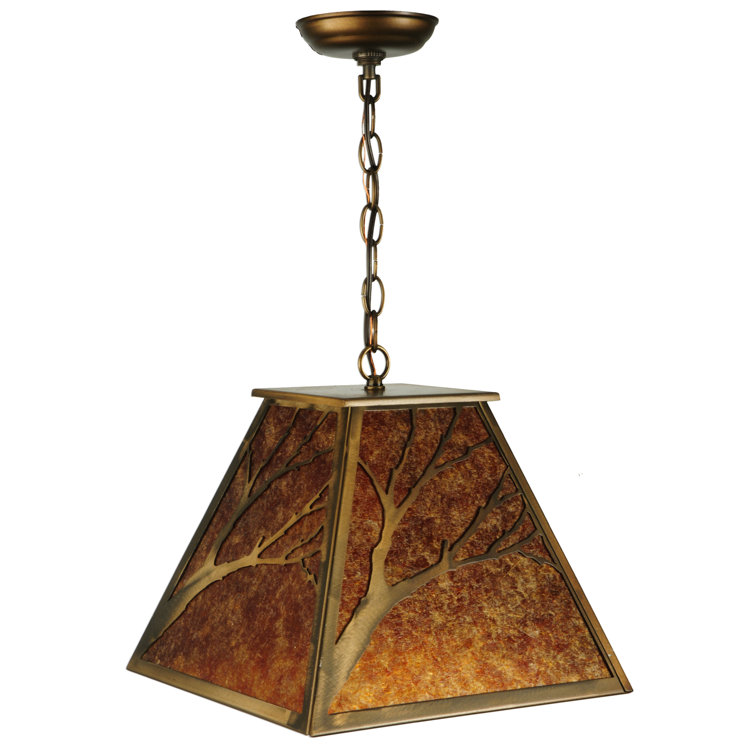Rustic Copper Glass LED Indoor/Outdoor Pendant Light