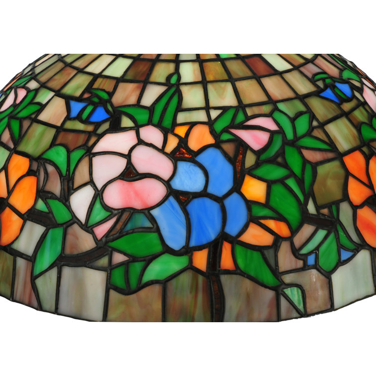 Antique Brass Single Pendant Light with Glass Shade