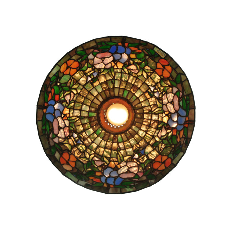 Antique Brass Single Pendant Light with Glass Shade