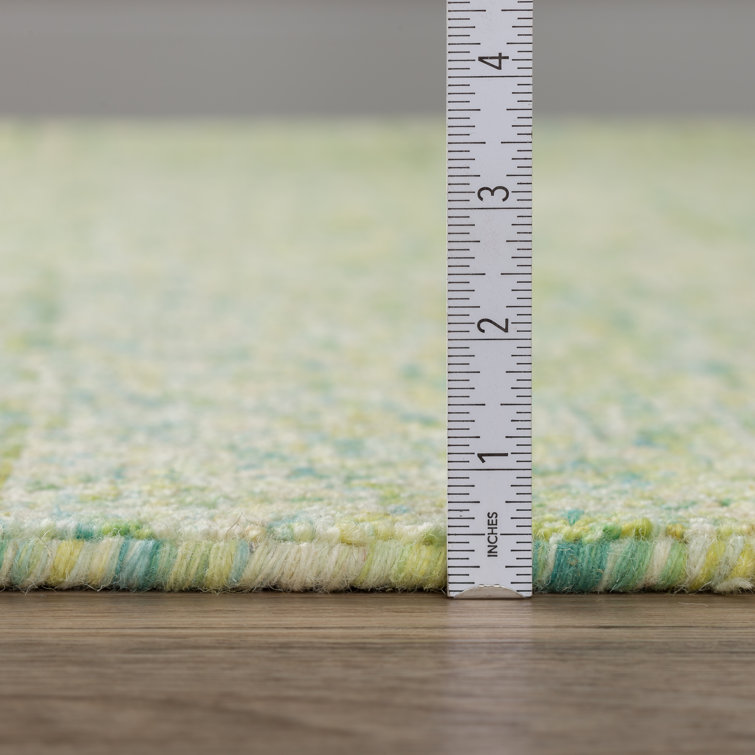 Kiwi Sundrop Hand-tufted Wool Rectangular Rug 5' x 7'