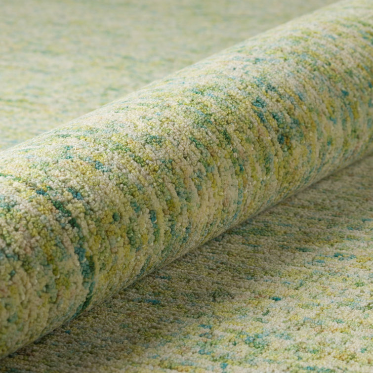Kiwi Sundrop Hand-tufted Wool Rectangular Rug 5' x 7'