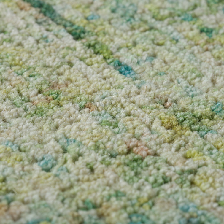 Kiwi Sundrop Hand-tufted Wool Rectangular Rug 5' x 7'