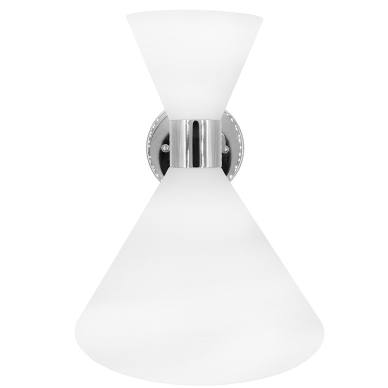 Matte White and Nickel Modern Dimmable Sconce