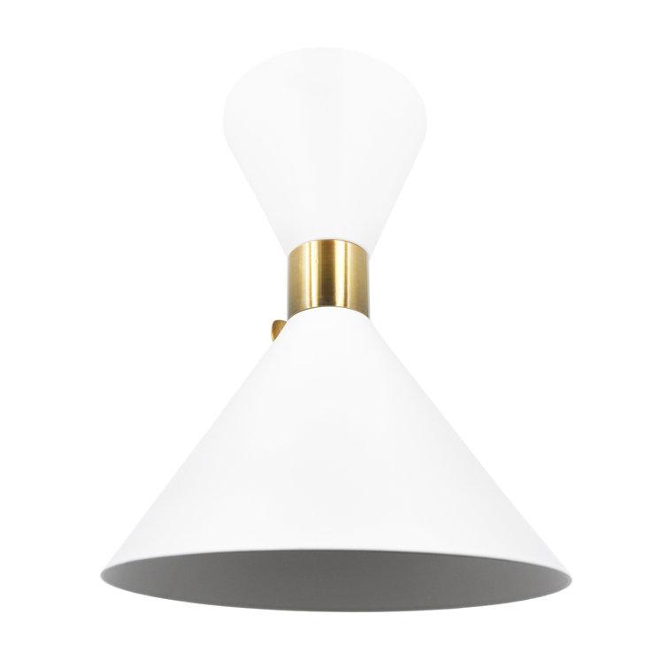 Matte White and Nickel Modern Dimmable Sconce