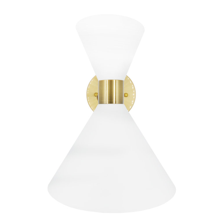 Matte White and Nickel Modern Dimmable Sconce