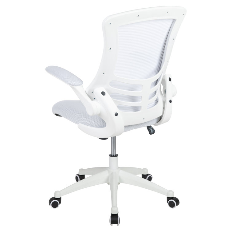 White Mesh Ergonomic Task Chair with Adjustable Arms