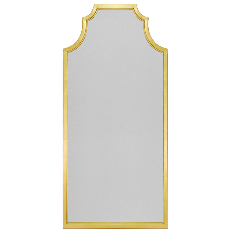 Finley Gold Leaf Pagoda Style Floor Mirror